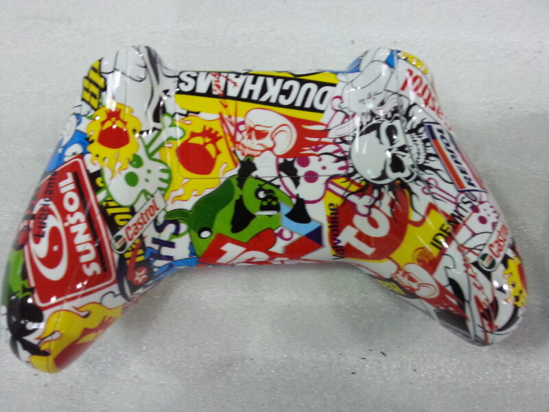 Gamepad Coated In Fancy Illusion Hydrographic Film