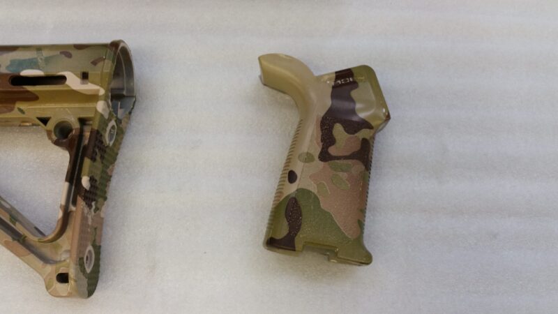 Guns Elements Coated In Military Camouflage Hydrographic Film