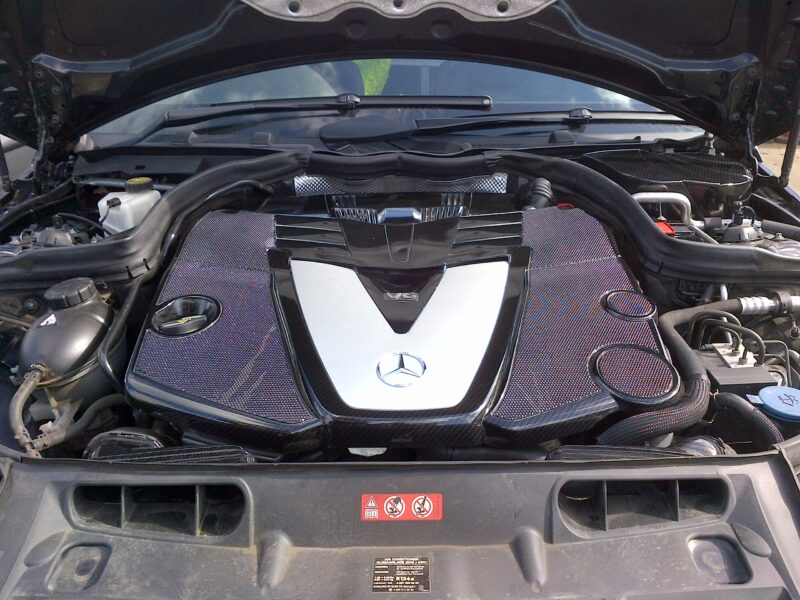 Mercedes Engine Parts Coated In Carbon Fibre