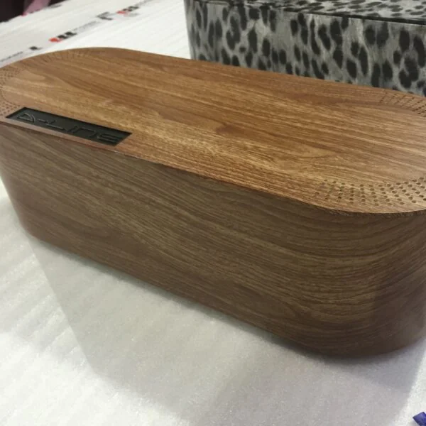 Speakers Coated In Wood And Panther Hydrographic Film