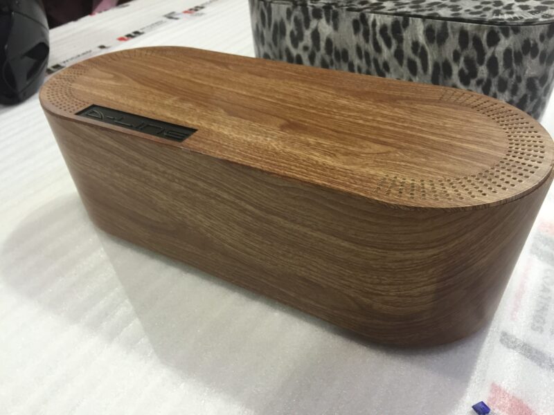 Speakers Coated In Wood And Panther Hydrographic Film