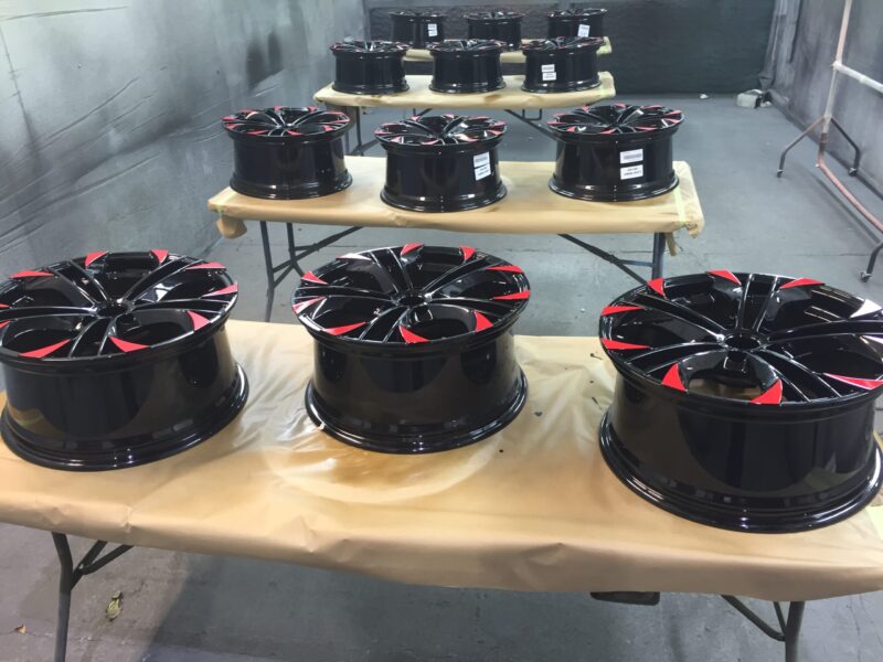 Toyota Supra custom regenerated and custom painted alloy wheels