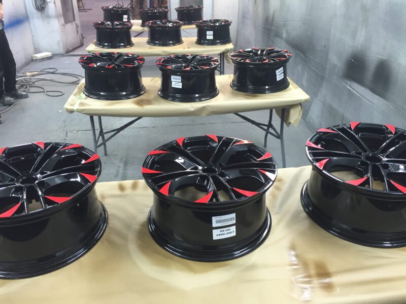 Toyota Supra custom regenerated and custom painted alloy wheels