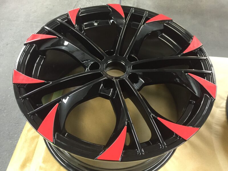 Toyota Supra custom regenerated and custom painted alloy wheels