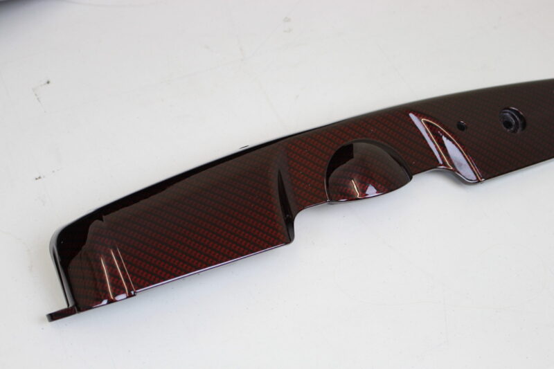 Engine Parts Coated In Carbon Fibre Painted Dark Red