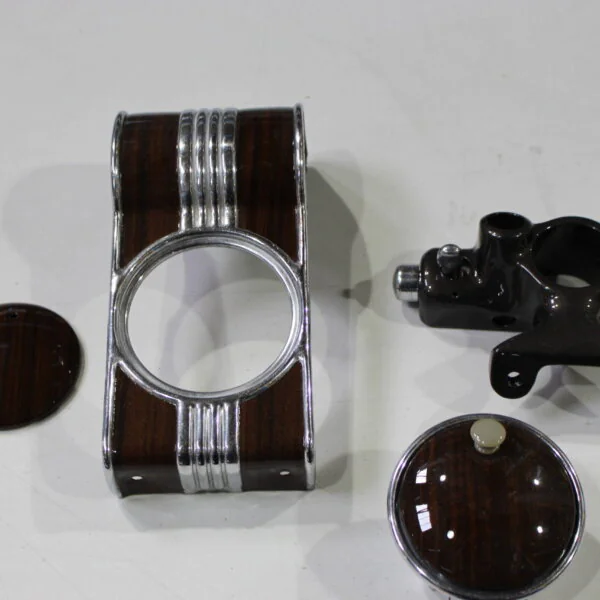Dashboard elements coated in wood