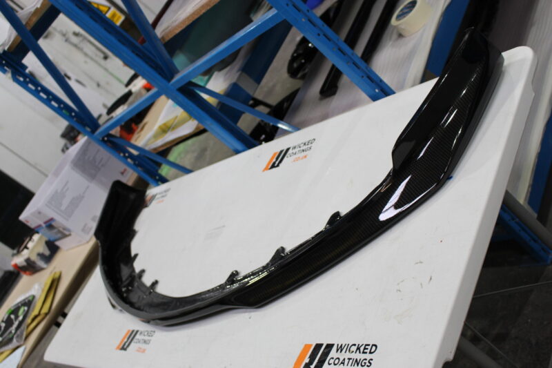 Mitsubishi interior coated in carbon fibre