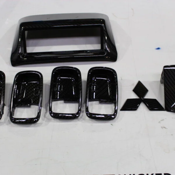 Mitsubishi interior coated in carbon fibre