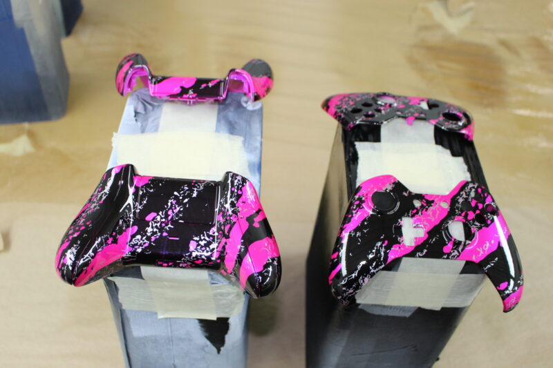 Gamepad Coated In Fancy Illusion Hydrographic Film