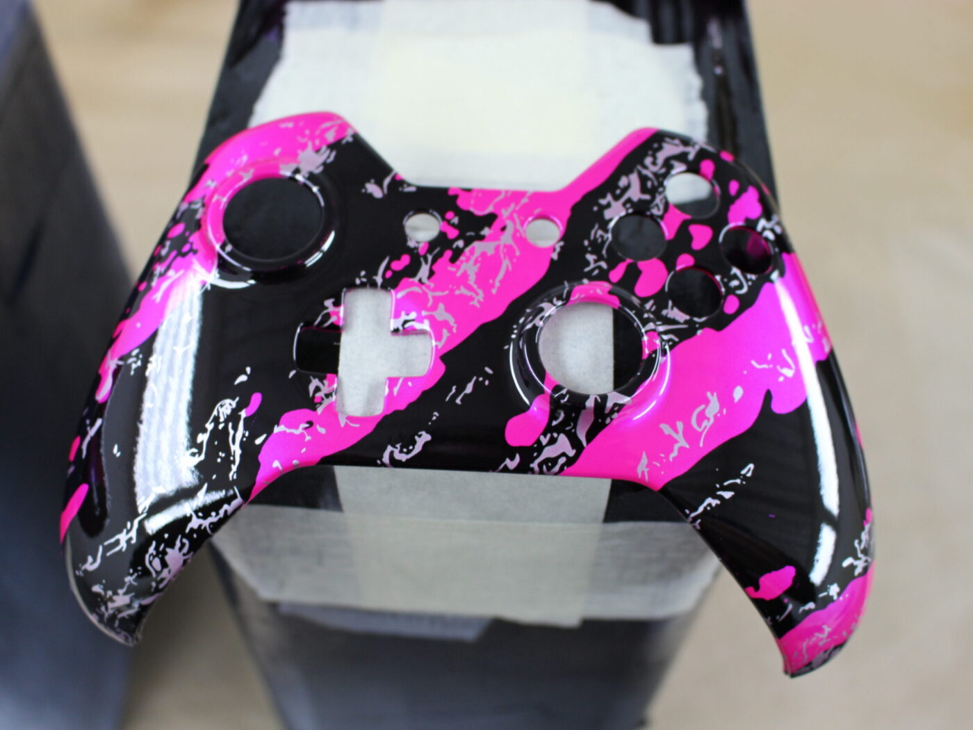 Gamepad Coated In Fancy Illusion Hydrographic Film