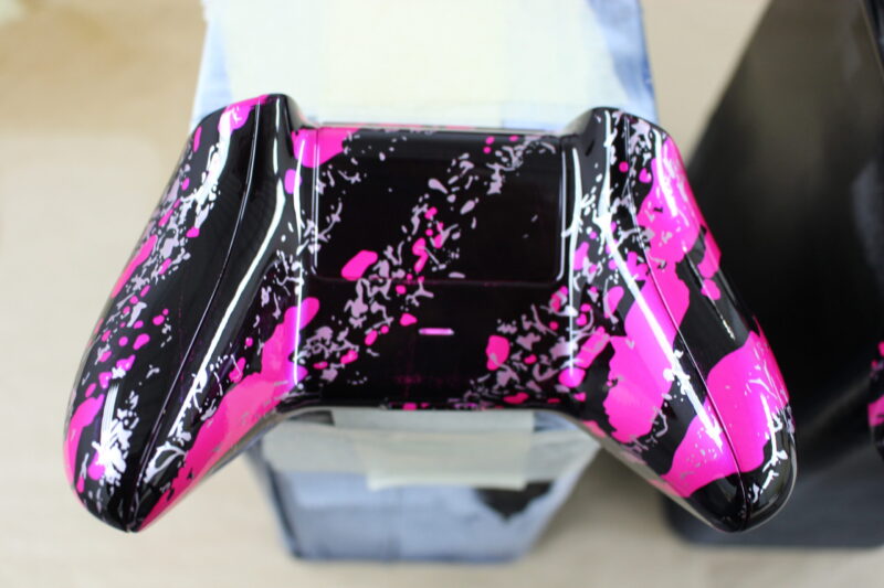 Gamepad Coated In Fancy Illusion Hydrographic Film