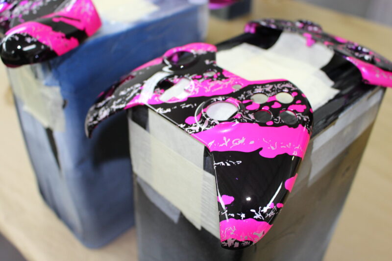 Gamepad Coated In Fancy Illusion Hydrographic Film