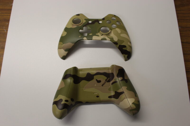 Gamepad Coated In Camouflage Hydrographic Film