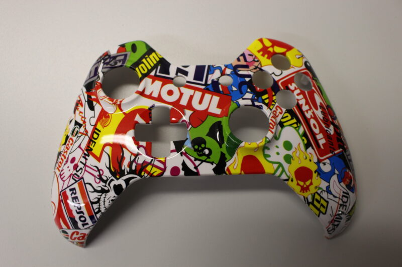Gamepad Coated In Fancy Illusion Hydrographic Film
