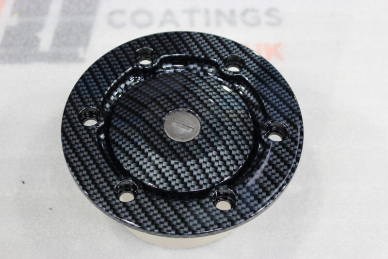 Vauxhall VX 220 Turbo badge coated in carbon fibre