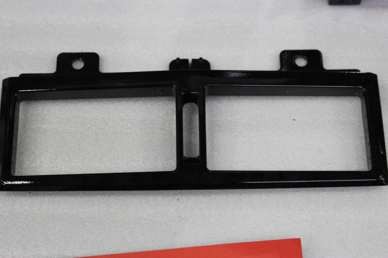 Car dashboard elements painted black
