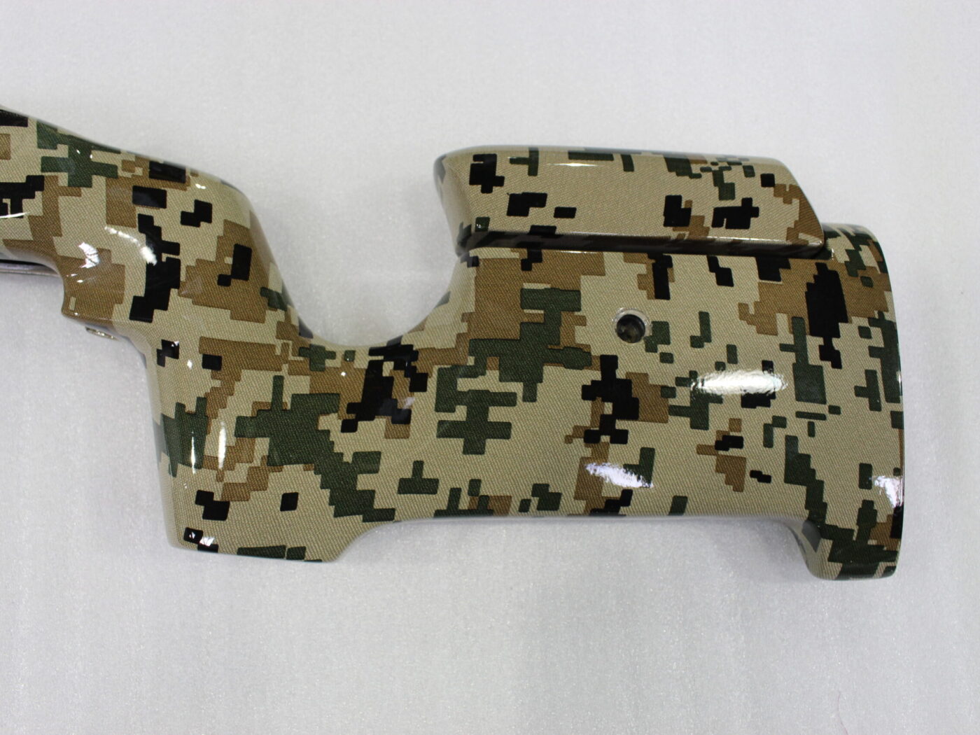 Gun Coated In Military Camouflage Hydrographic Film