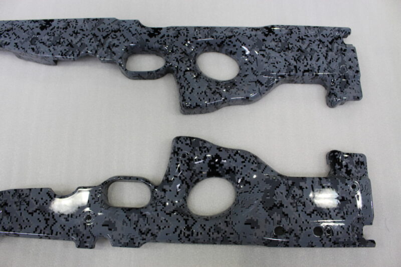 Guns Coated In Camouflage Hydrographic Film