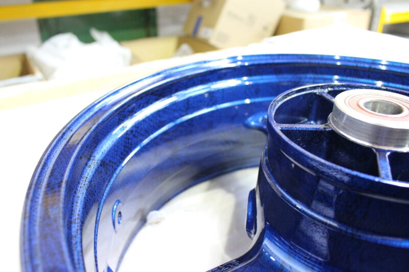 Motorbike Wheels Coated On Snake Skin Hydrographic Film And Painted Blue