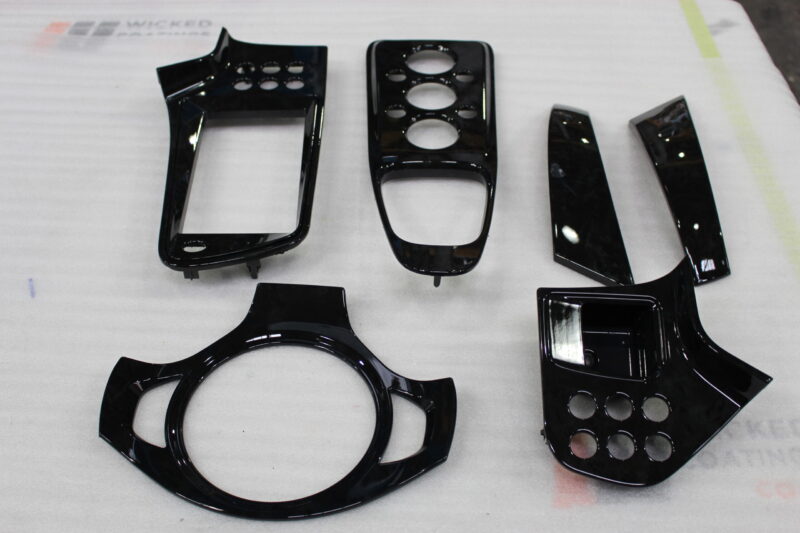 Car Interior Elements Painted Black And Burlwood