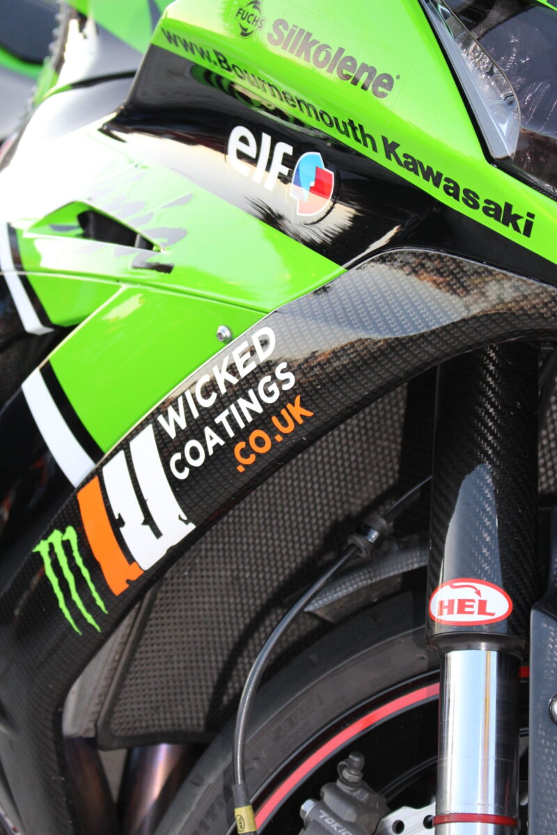 Kawasaki Ninja  (Bournemouth Kawasaki Team ) Coated and Painted at Wicked Coatings