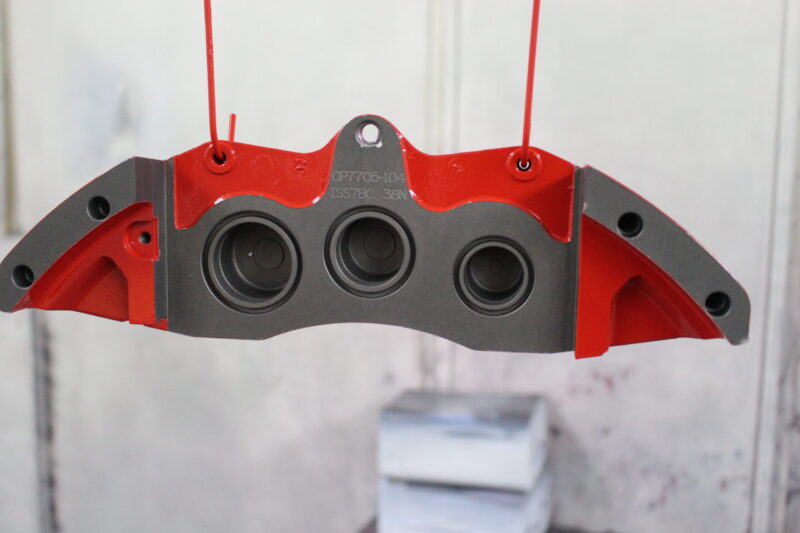 Car breaks painted red