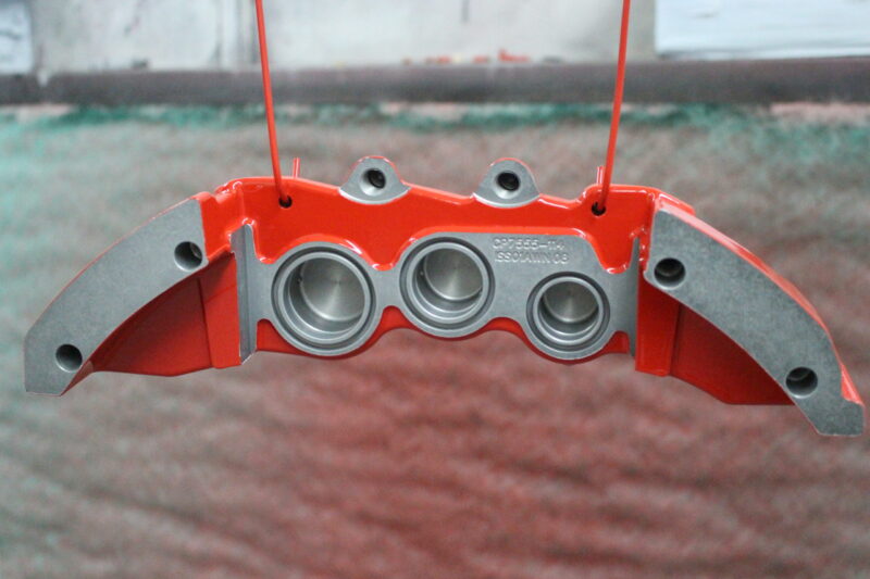 Car breaks painted red