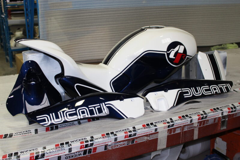 Ducati painted and coated at Wicked Coatings
