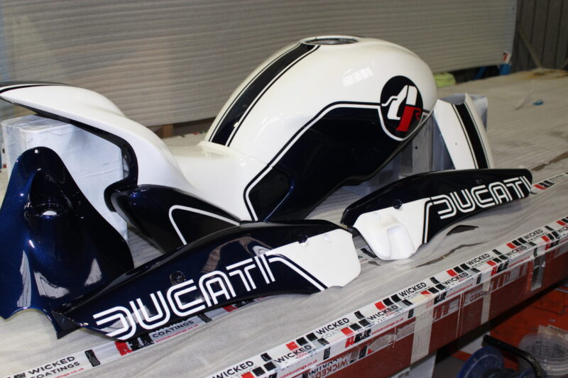 Ducati painted and coated at Wicked Coatings