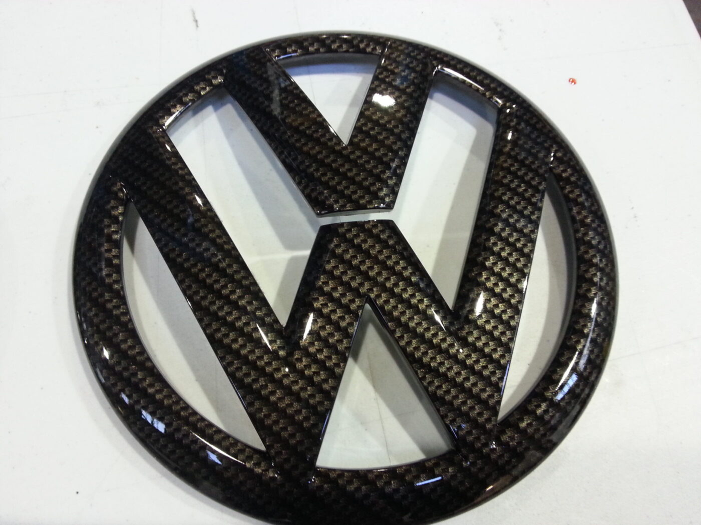 VW Exterior Various Parts Coated In Carbon Fibre Hydrographic Film Painted Black