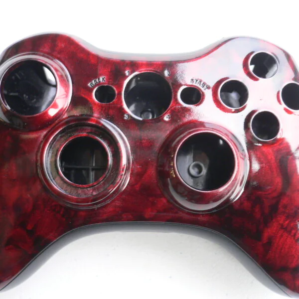 Gamepad Coated In Skull Hydrographic Film Painted Red