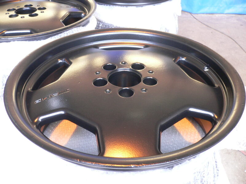 Mercedes AMG alloy wheels coated in carbon fibre