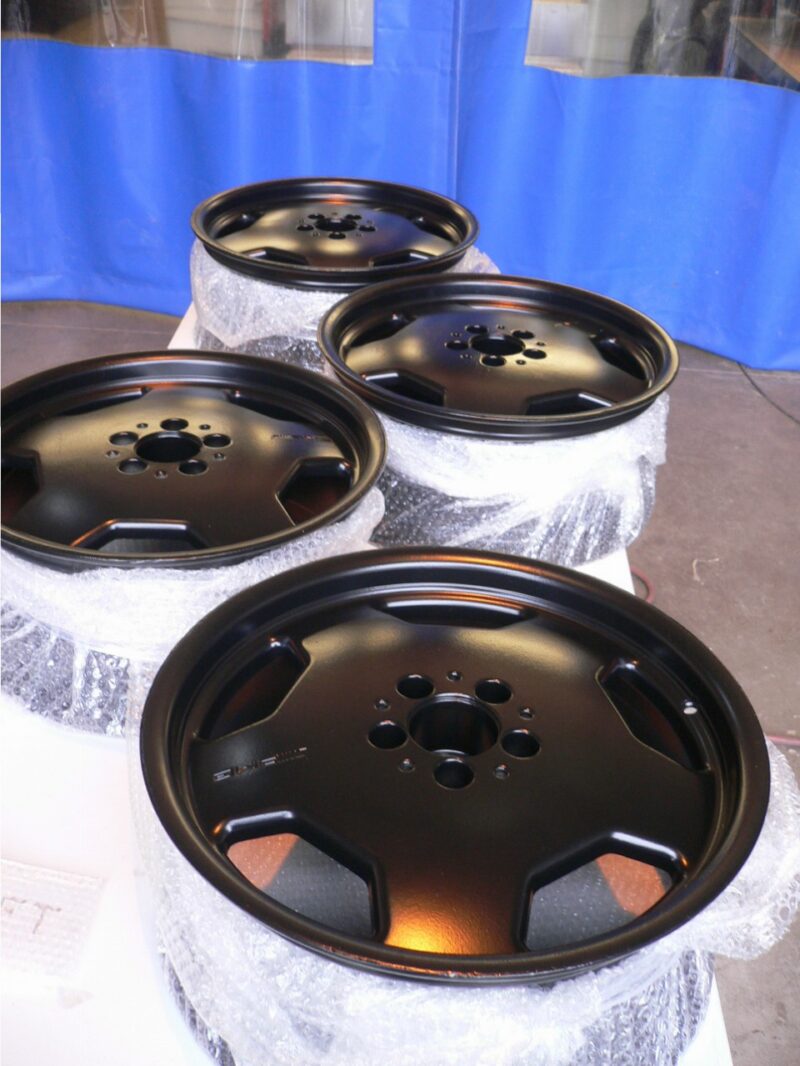Mercedes AMG alloy wheels coated in carbon fibre