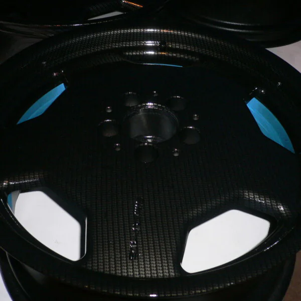 Mercedes AMG alloy wheels coated in carbon fibre