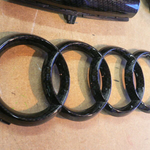 Audi various elements coated in carbon fibre hydrographic film painted black