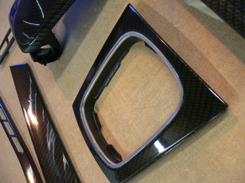 Audi various elements coated in carbon fibre hydrographic film painted black