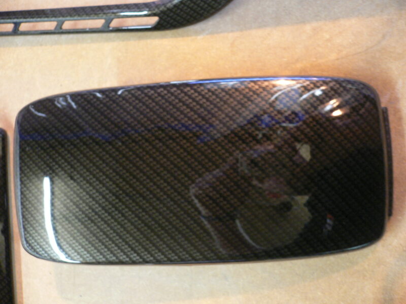 Audi various elements coated in carbon fibre hydrographic film painted black