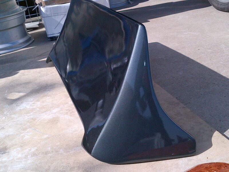 Parts of car interior coated in carbon fibre