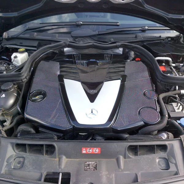 Mercedes Engine Parts Coated In Carbon Fibre