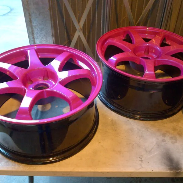 Wheels painted pink