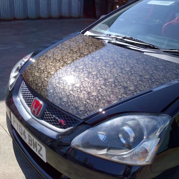 Honda Civic Type-R hood Coated In Skull Hydrographic Film