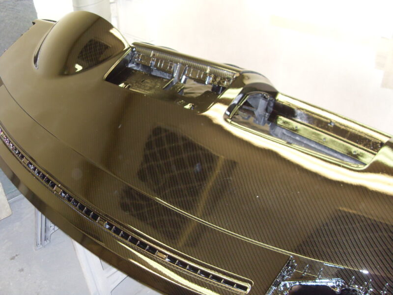 Dashboard Coated In Carbon Fibre