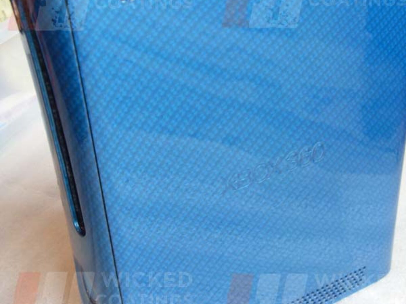 Xbox 360 Coated In Carbon Fibre Painted Blue