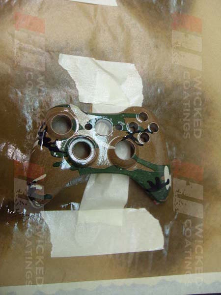 Gamepad Coated In Camouflage Hydrographic Film