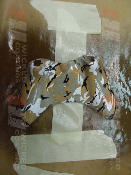 Gamepad Coated In Camouflage Hydrographic Film