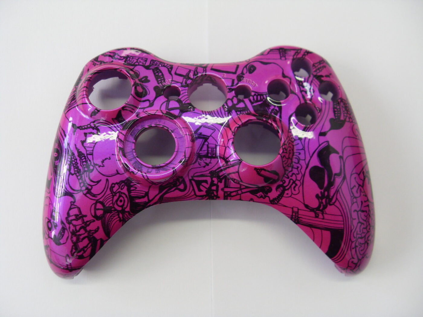 Gamepad Coated In Skull Hydrographic Film Painted Pink