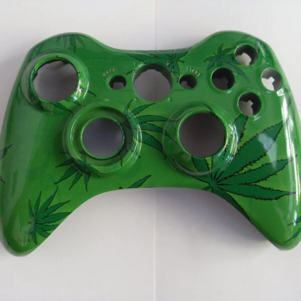XBox 360 & Sony PlayStation Controller Coated In Marijuana Hydrographic Film