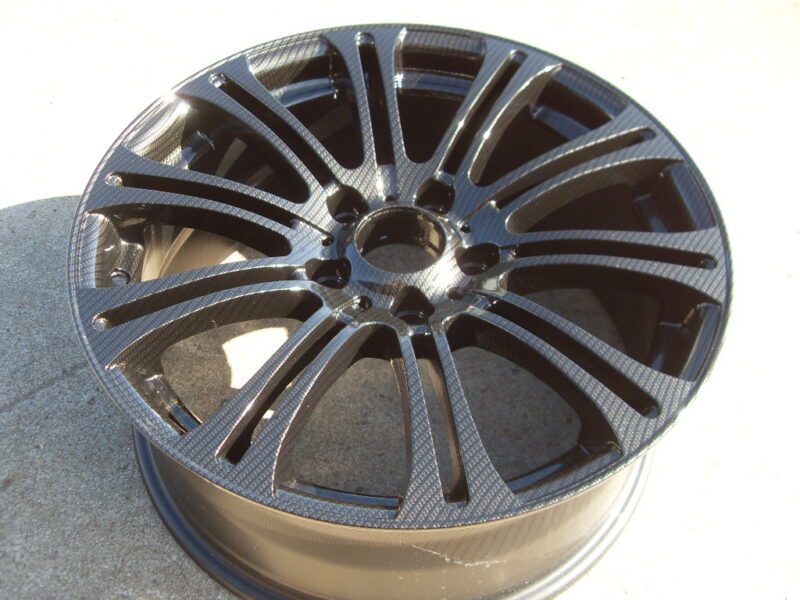 Car Alloy Wheels Coated In Carbon Fibre