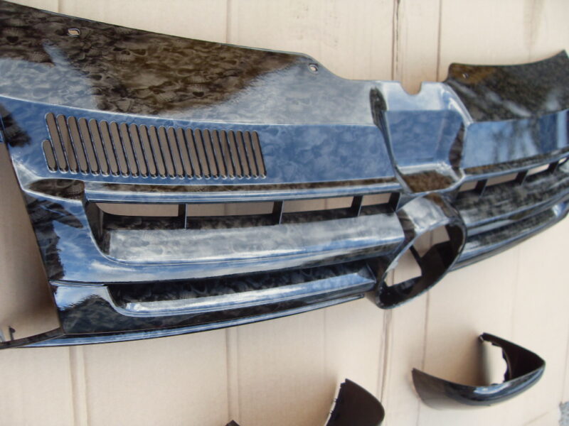 VW Exterior Parts Coated In Skull Hydrographic Film Painted Black