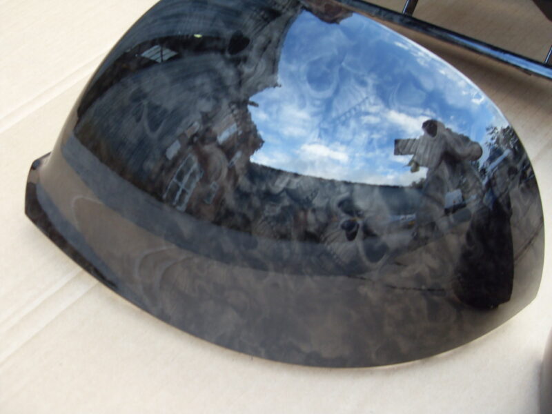 VW Exterior Parts Coated In Skull Hydrographic Film Painted Black